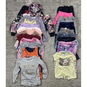 Lot of 25 Girls Clothing Mixed Season 5T Chenault Reebok Hippie Girl Skechers +